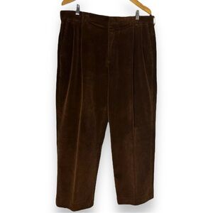 Lands' End - Traditional Fit Pleated Front Brown Corduroy Pants - Men’s‎ size 35